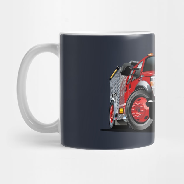 Cartoon firetruck by Mechanik